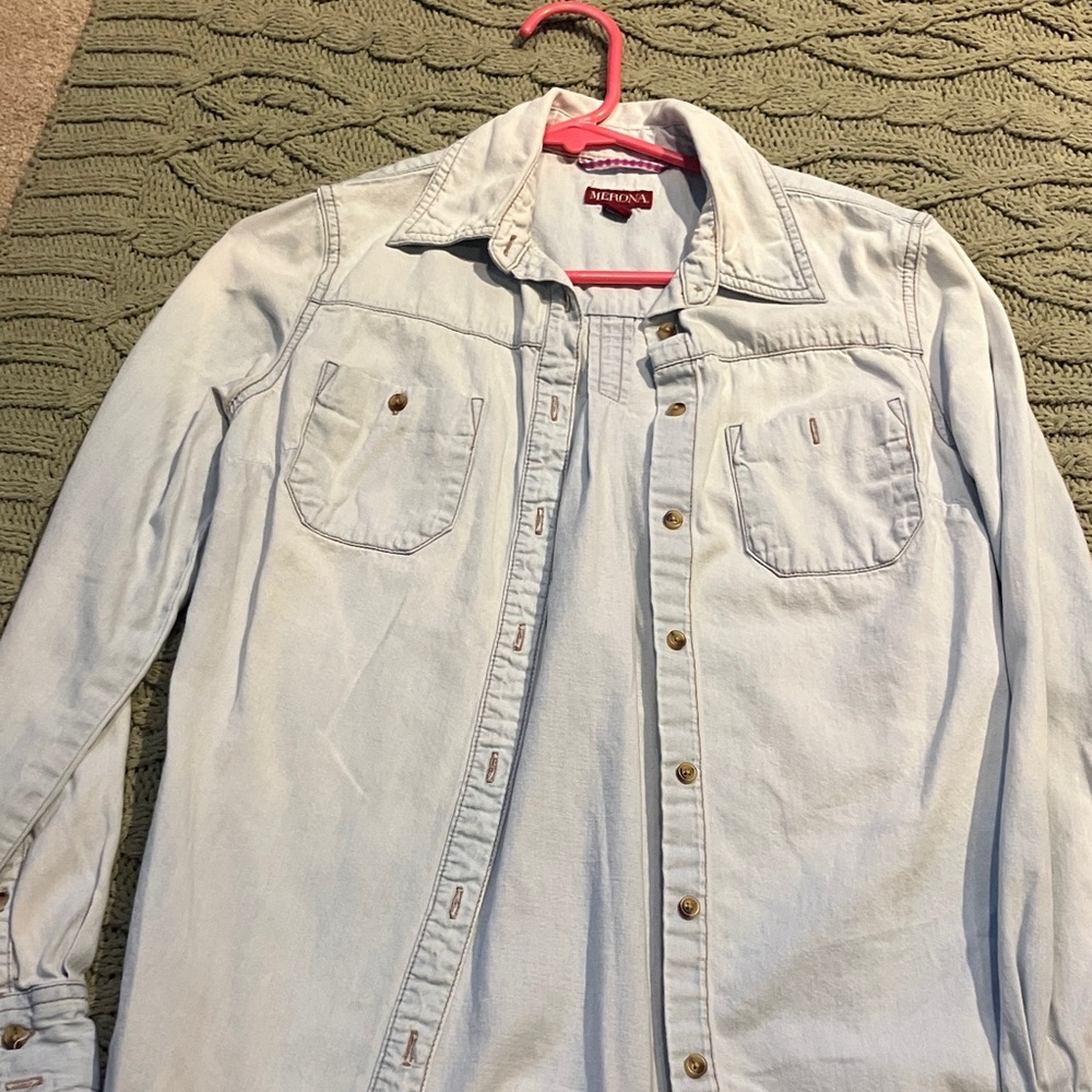 Merona Pale Blue Button-Up Shirt
